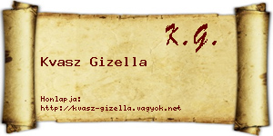 Kvasz Gizella névjegykártya