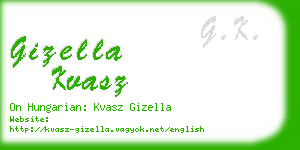 gizella kvasz business card